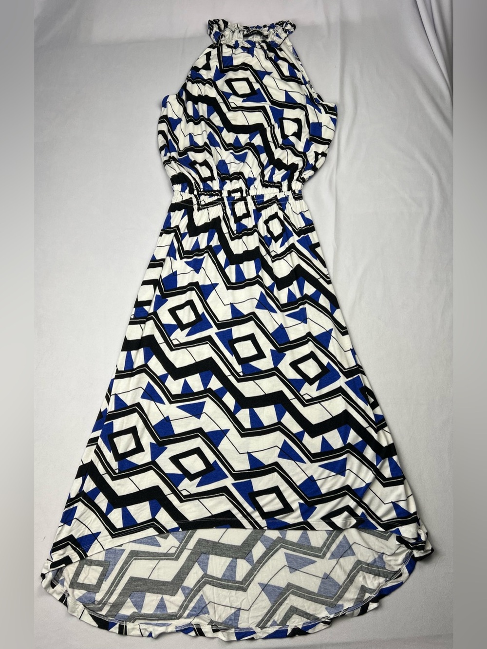 Apt. 9 High Neck Smock Waist Midi Dress - Abstract Geometric Size Small